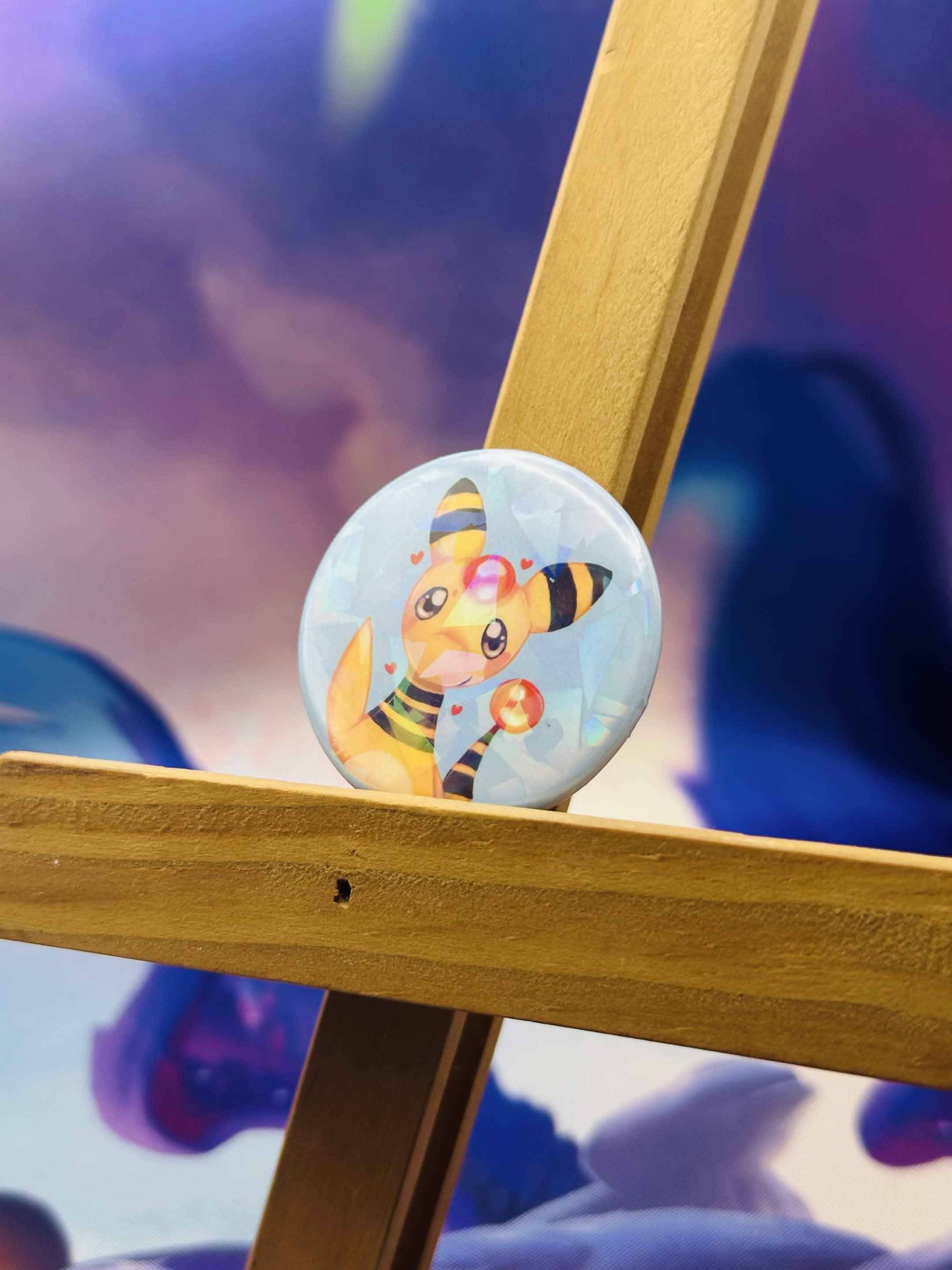 Ampharos - Button Pin 💜