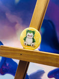 Ditto Snorlax - Button Pin 💜