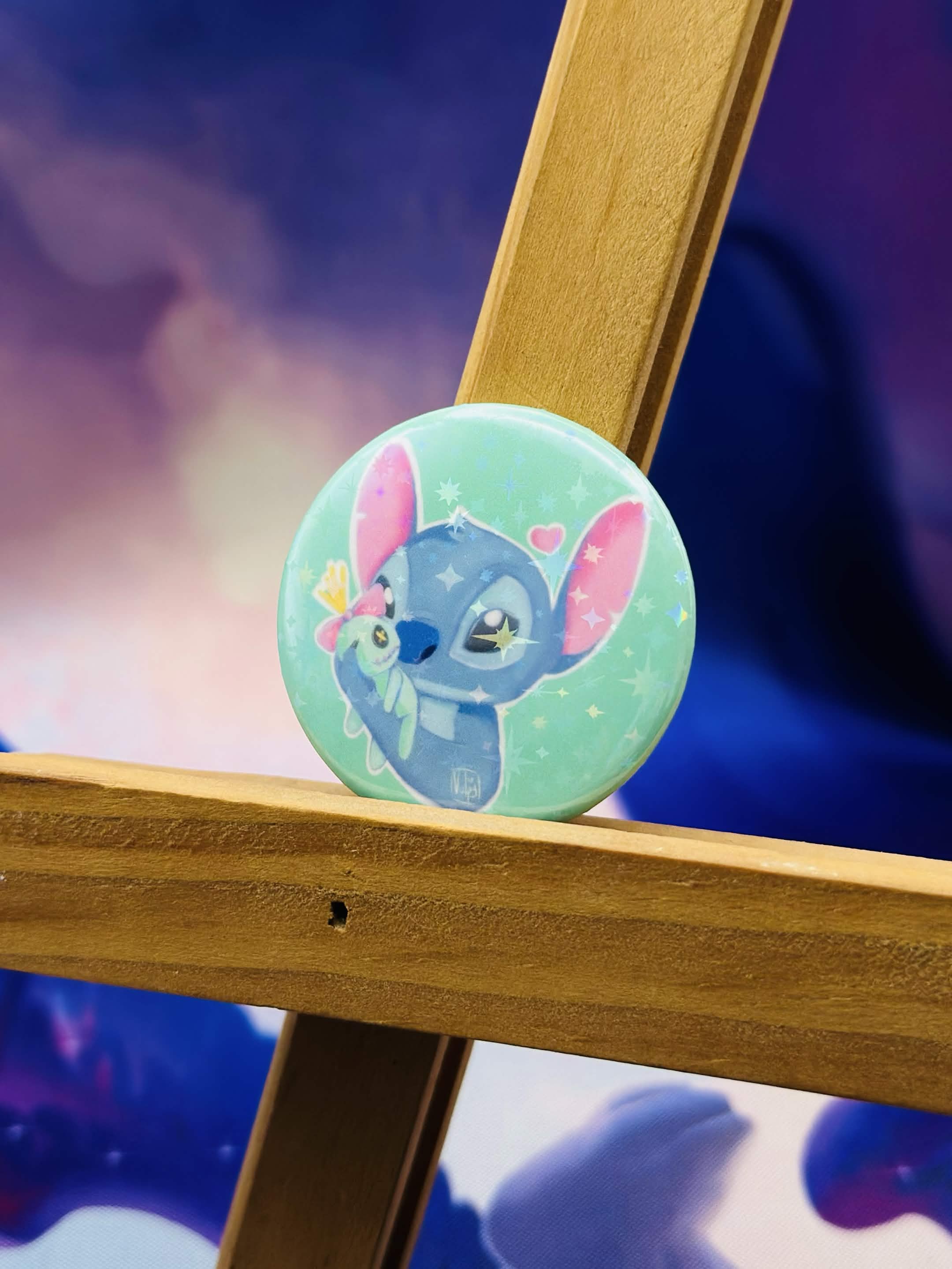 Stitch - Button Pin 💜