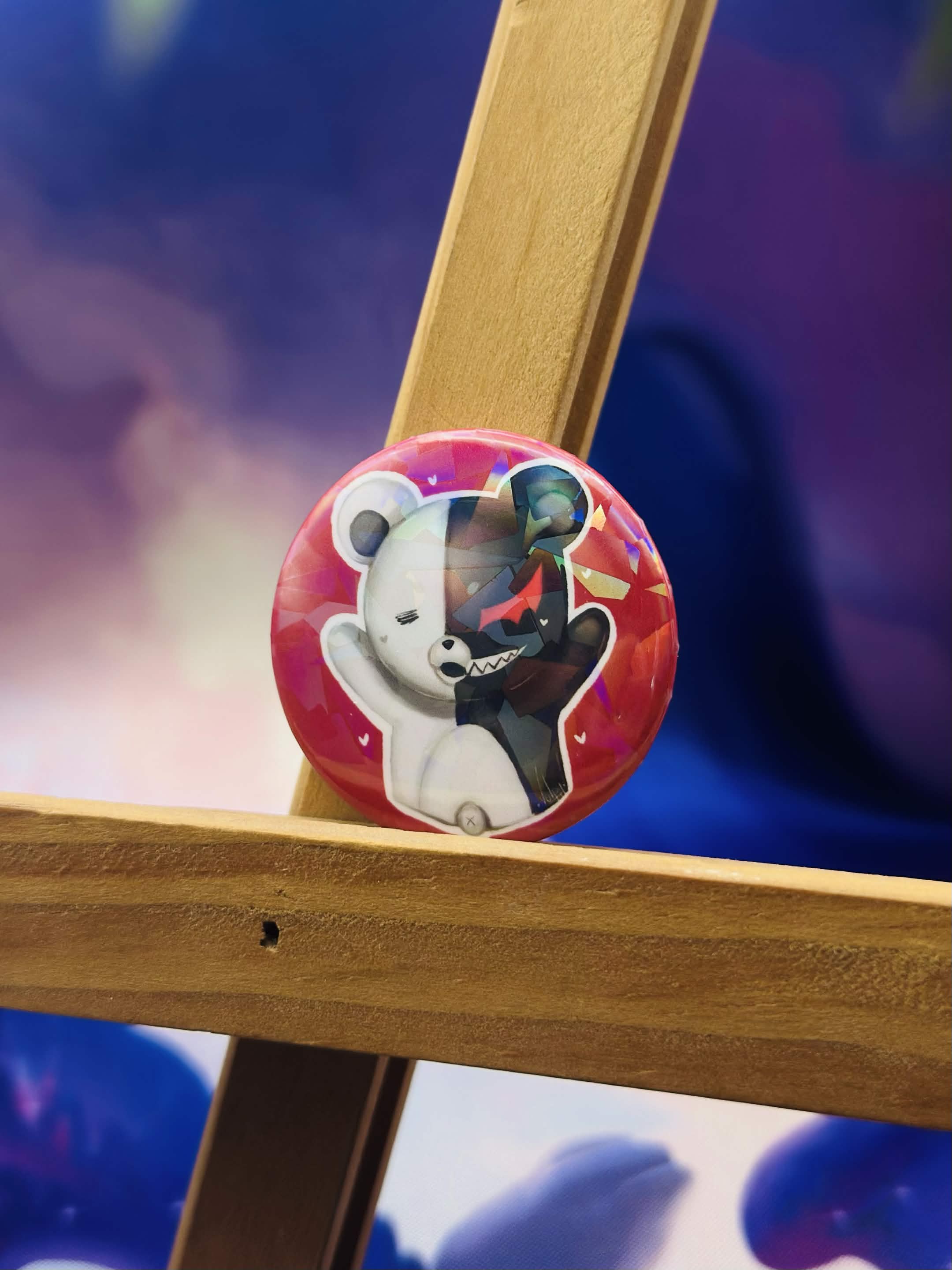 Monokuma - Button Pin 💜