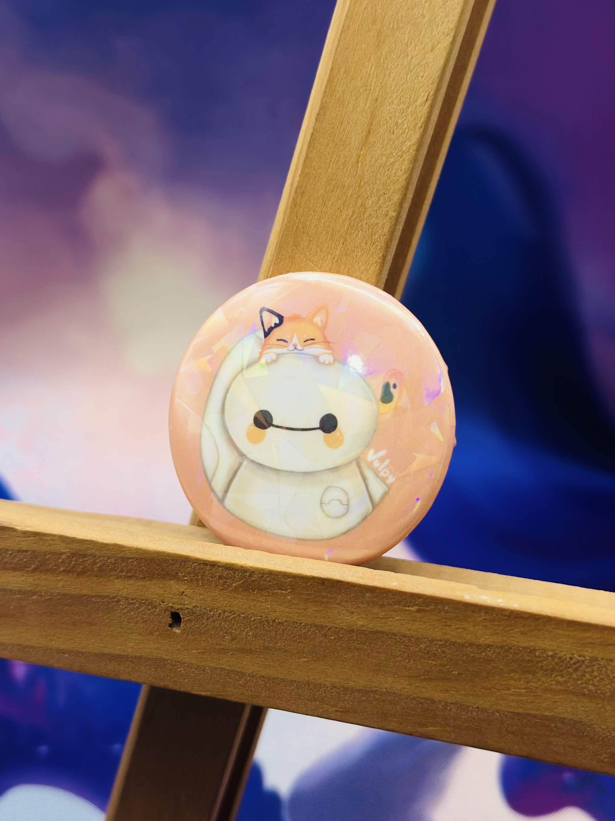 Baymax and Mochi - Button Pin 💜
