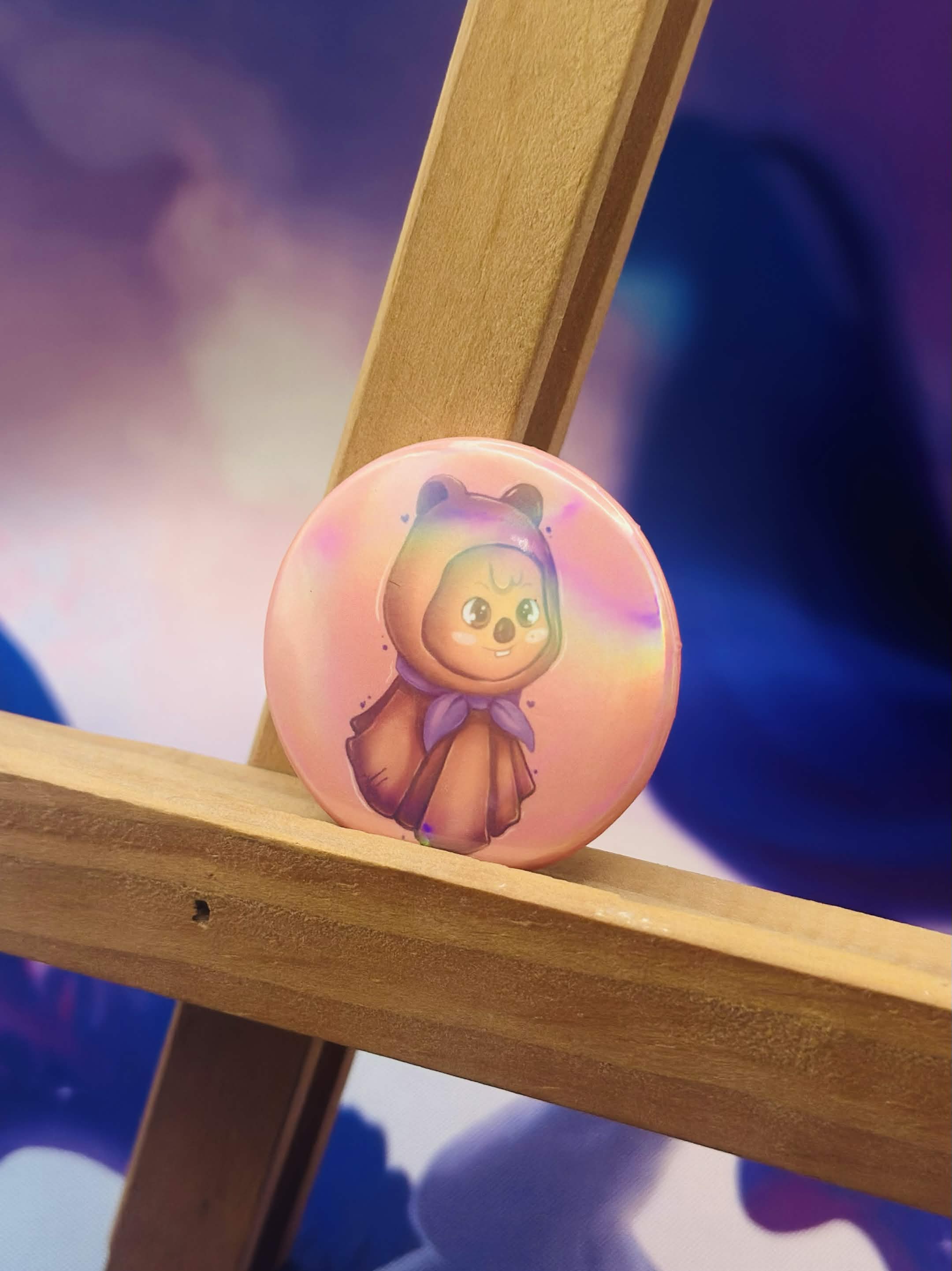 Han Quokka - Button Pin 💜