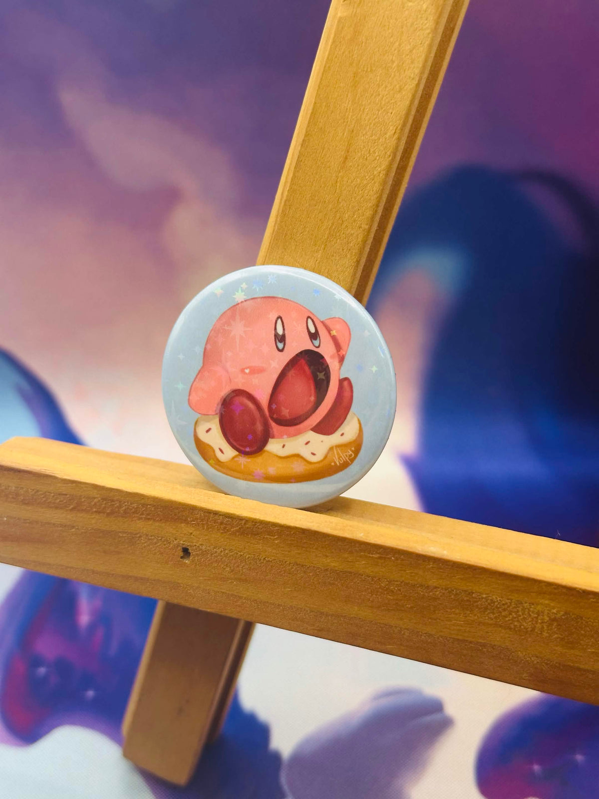 Kirby - Button Pin 💜