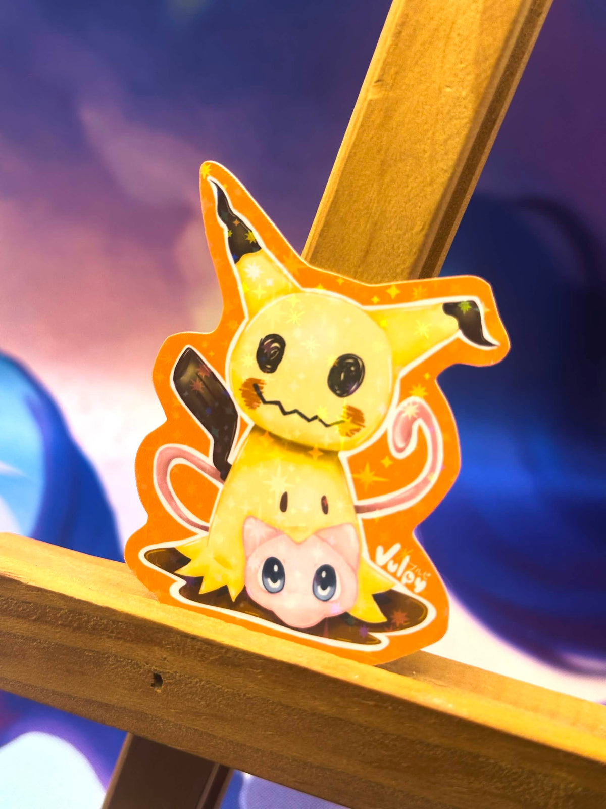 Mimikyu and Mew - Sticker 💜