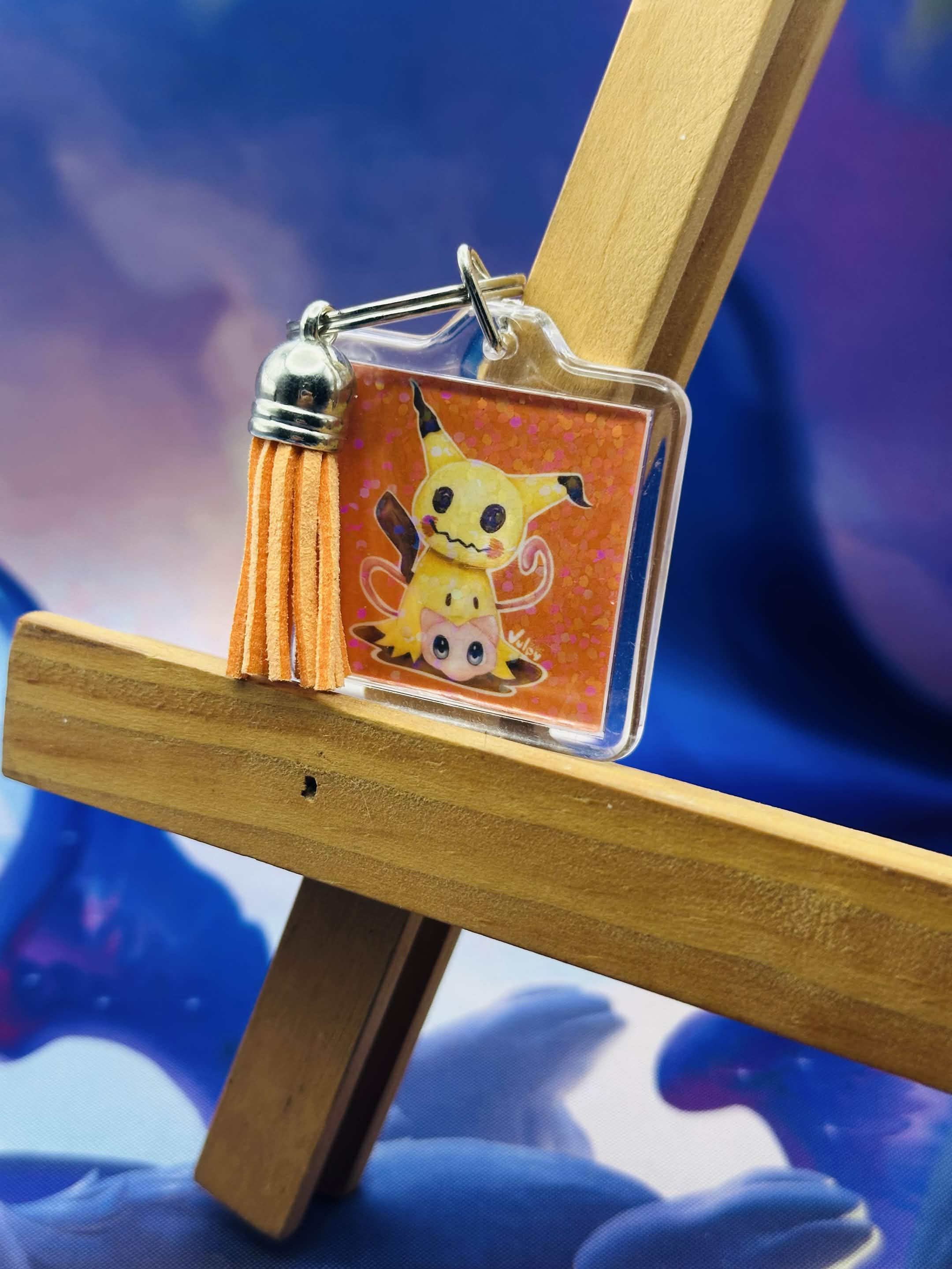 Mimikyu and Mew - Keychain 💜