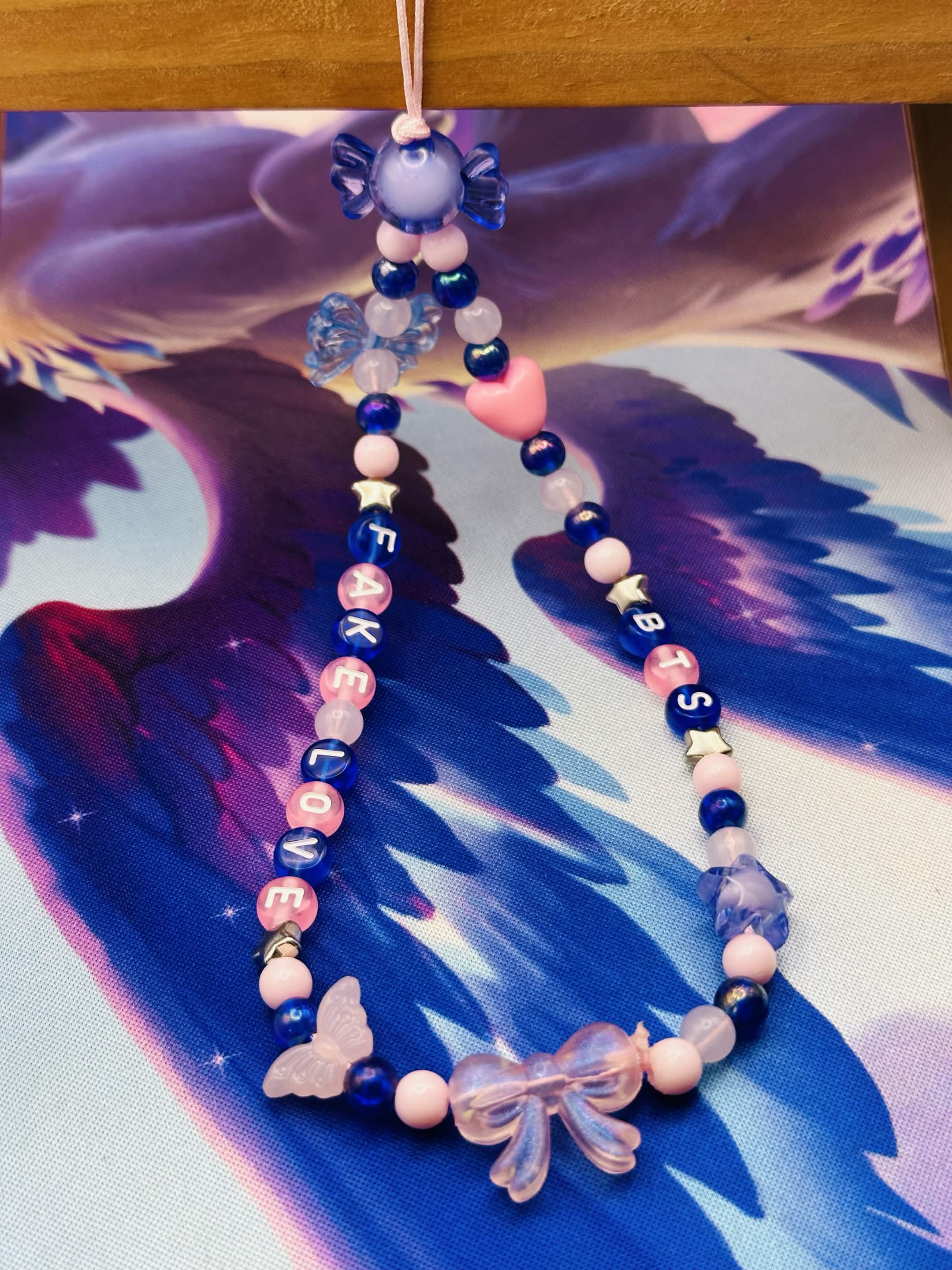BTS - Fake Love Beaded Phone Charm 🌟