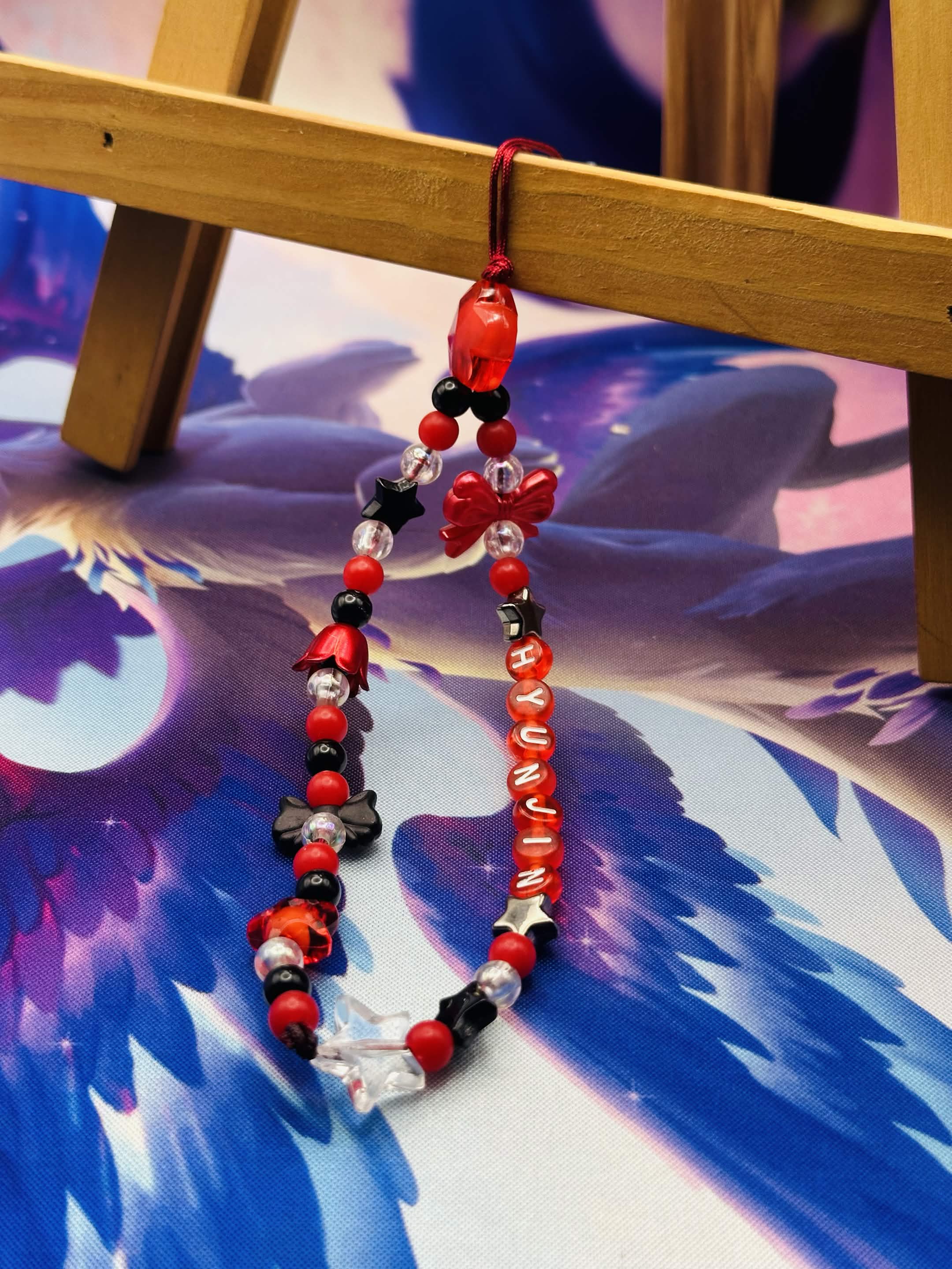 Hyunjin Beaded Phone Charm 🌟