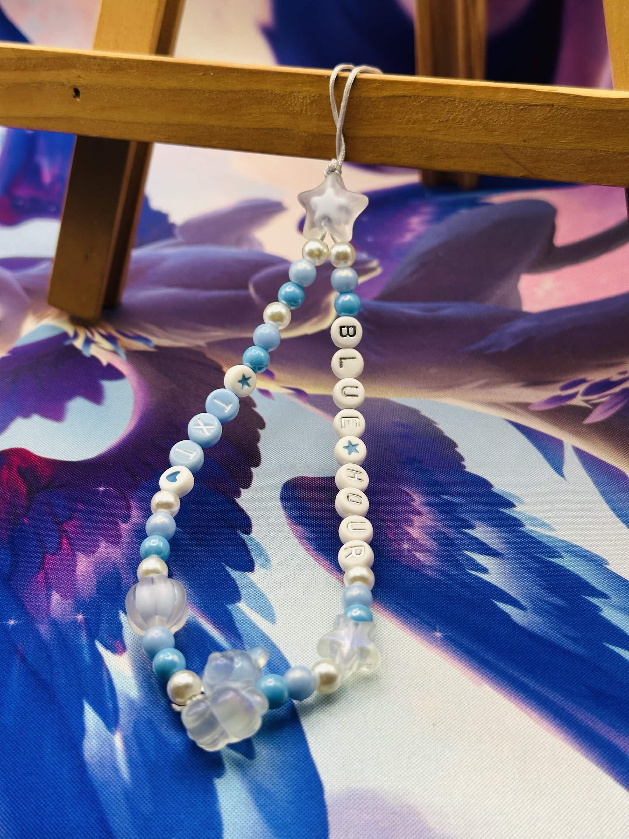 Blue Hour Beaded Phone Charm 🌟