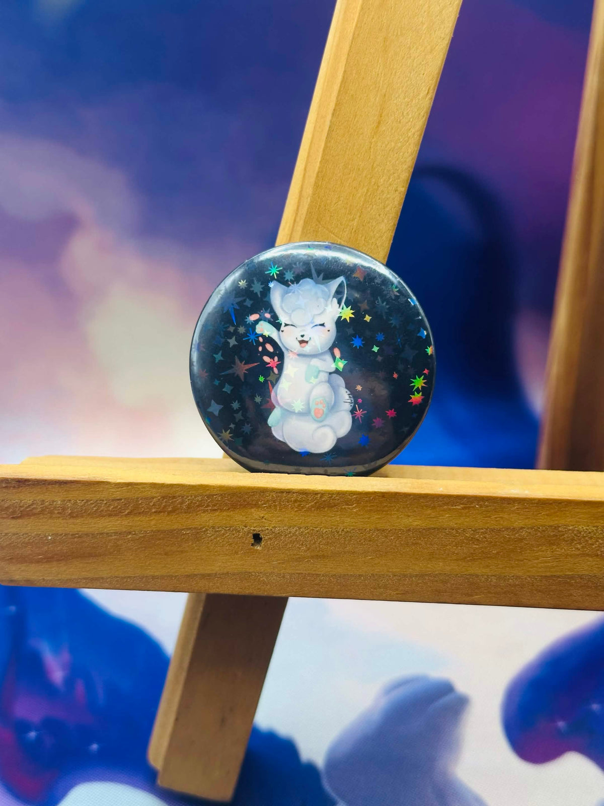 Vulpix - Button Pin 💜