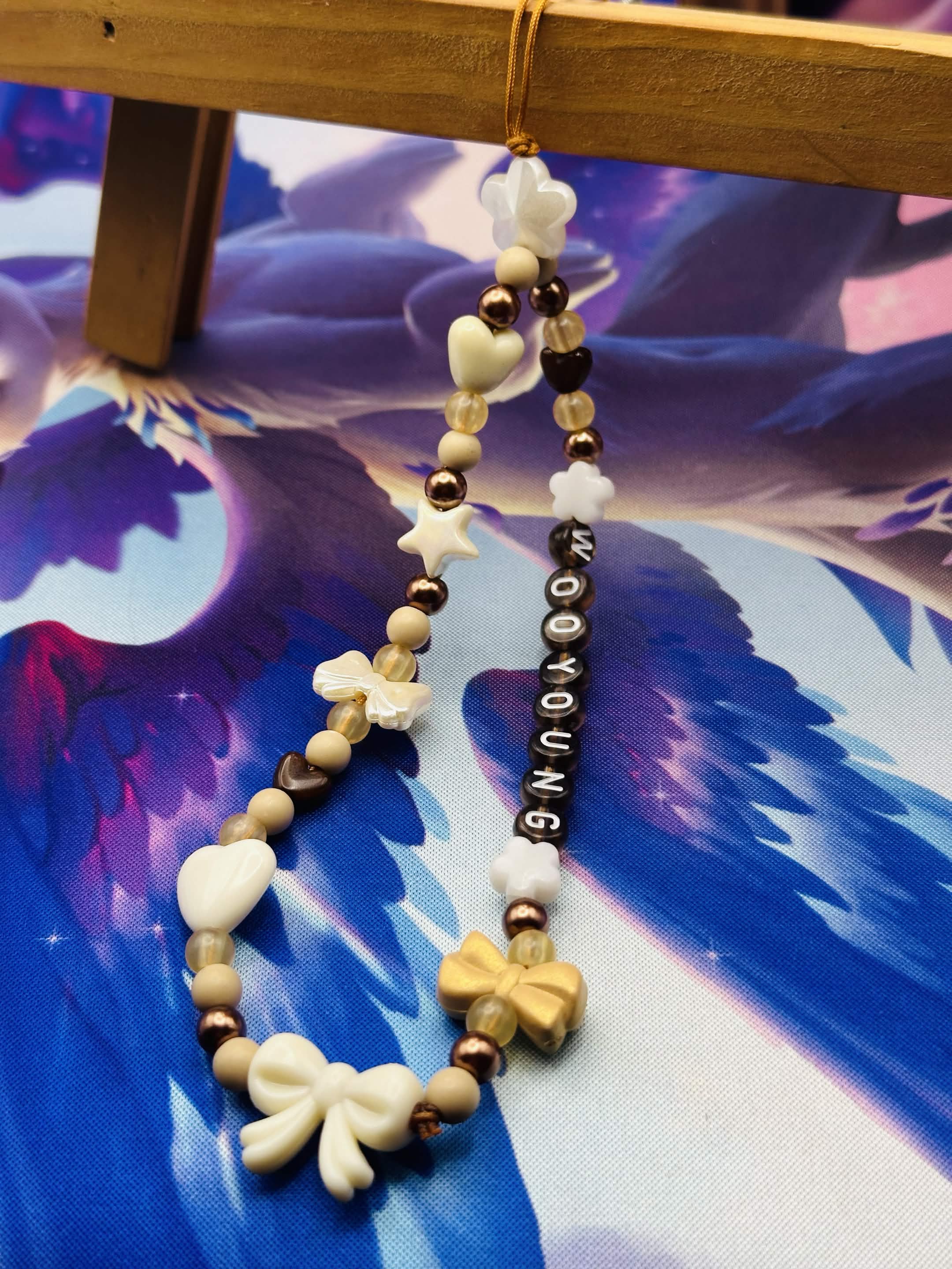 Wooyoung Beaded Phone Charm 🌟